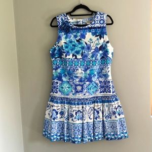 Desigual Blue and White Floral Dress